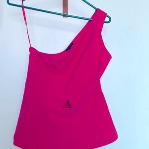 Dynamite one shoulder pink top